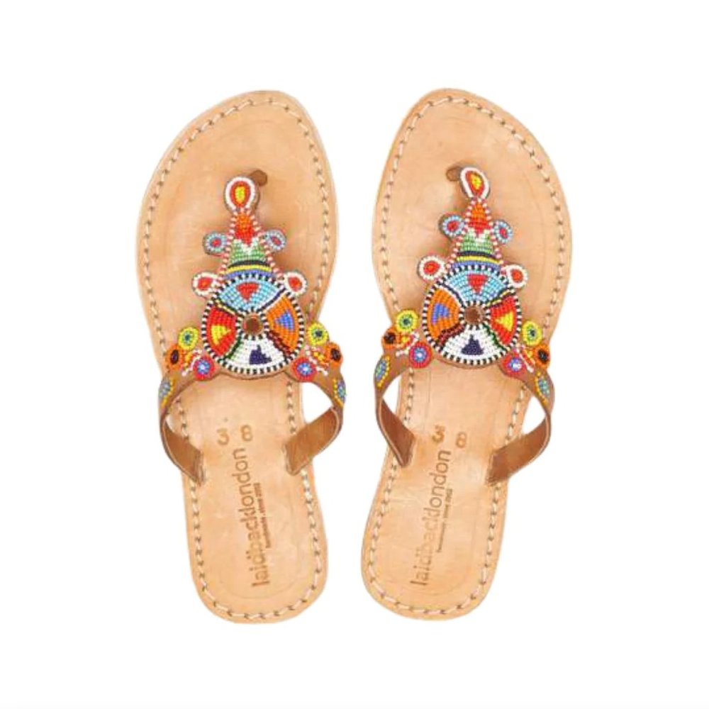 NEW - Laidback London Simba Leather Sandal